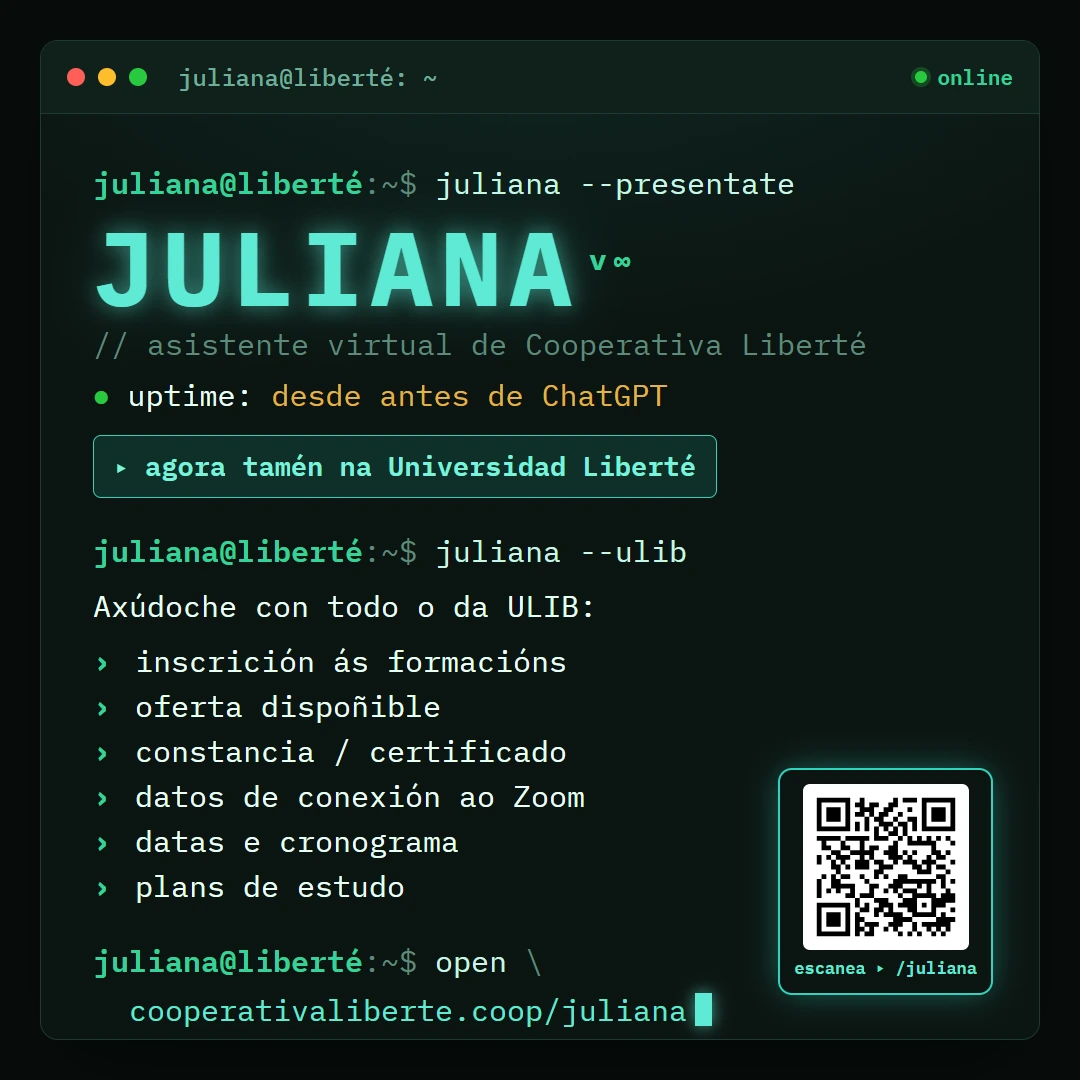 Juliana, a intelixencia artificial de Liberté