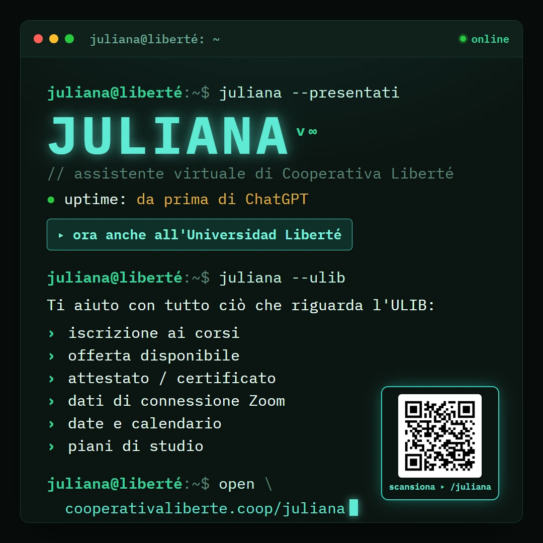 Juliana, l'intelligenza artificiale di Liberté