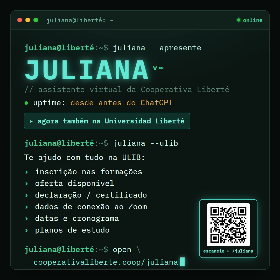 Juliana, a inteligência artificial da Liberté