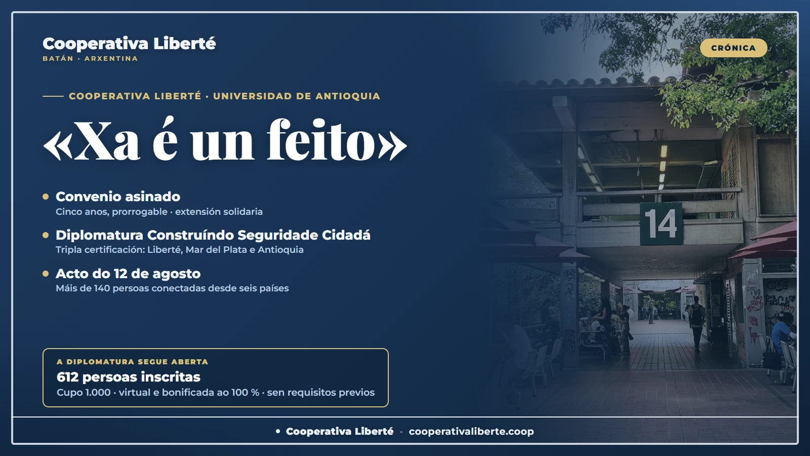 «Xa é un feito»: o acto do convenio coa Universidade de Antioquia