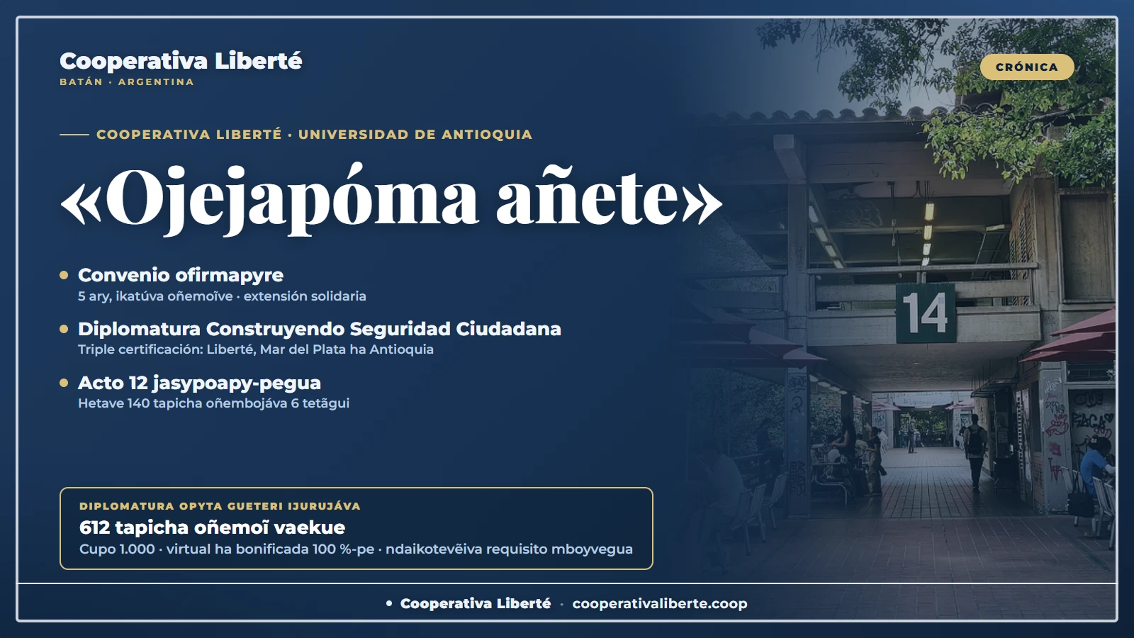 «Ojejapóma»: Universidad de Antioquia ndive pe convenio acto