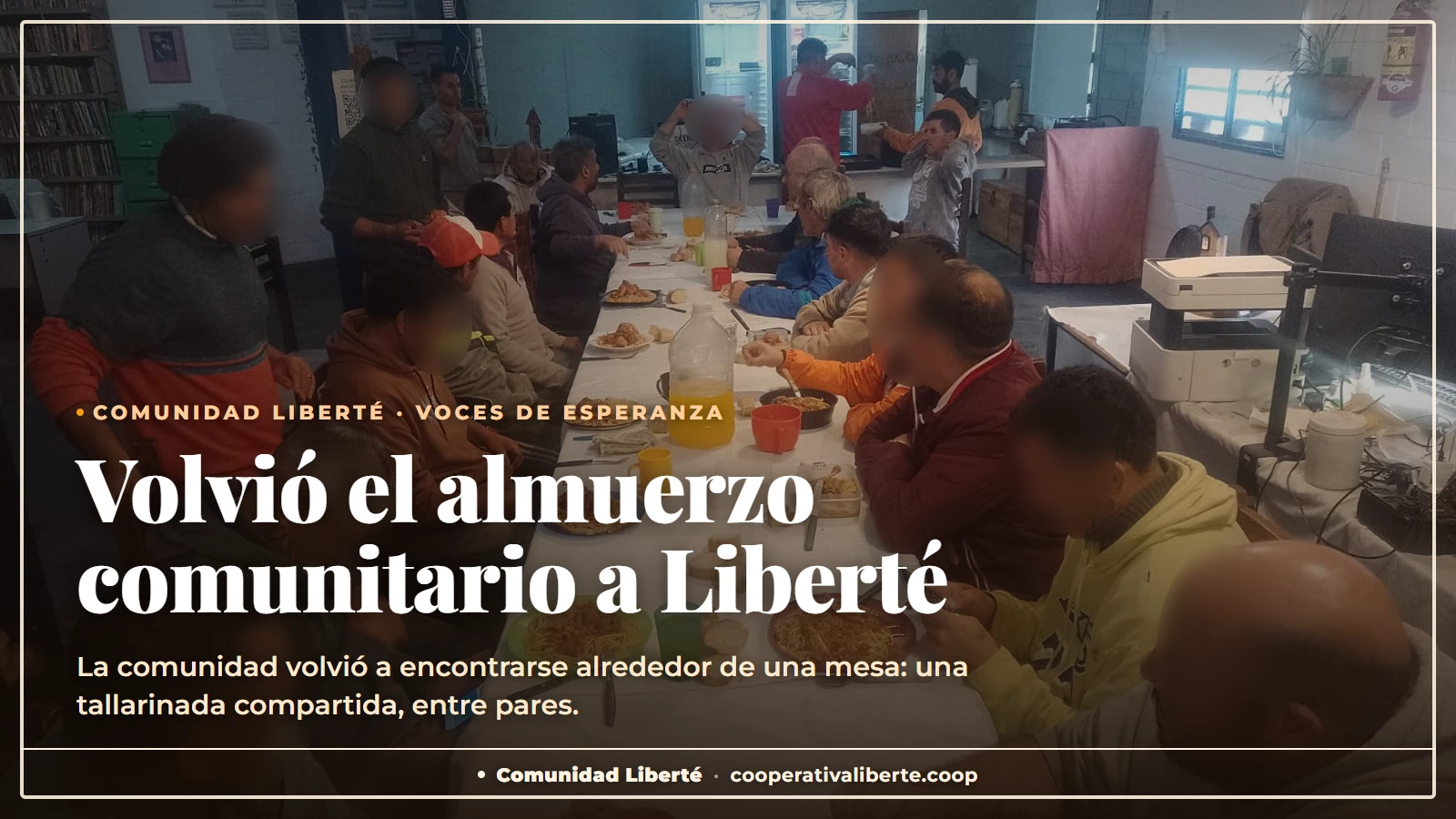 Volvió el almuerzo comunitario a Liberté