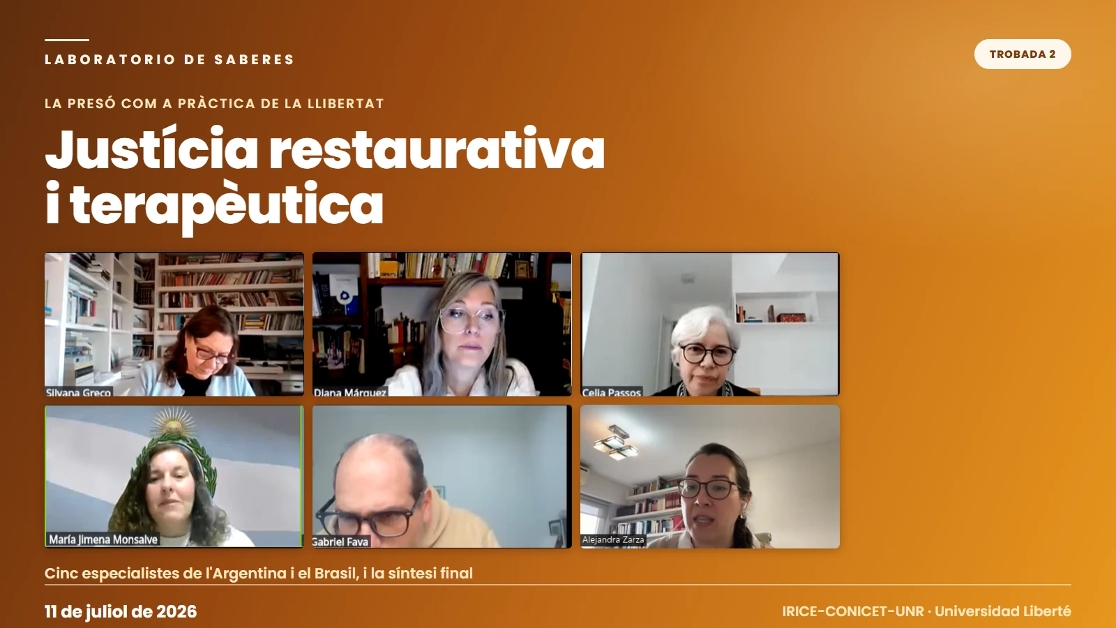 Justícia restaurativa i terapèutica: el segon matí del Laboratorio de Saberes