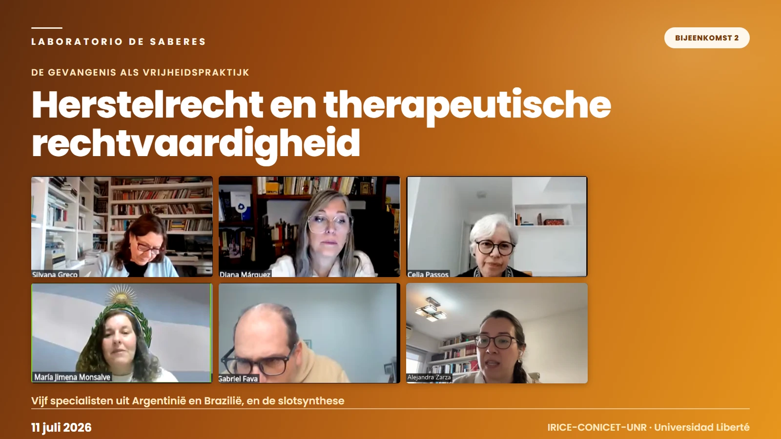 Herstelrecht en therapeutische rechtvaardigheid: de tweede ochtend van het Laboratorio de Saberes