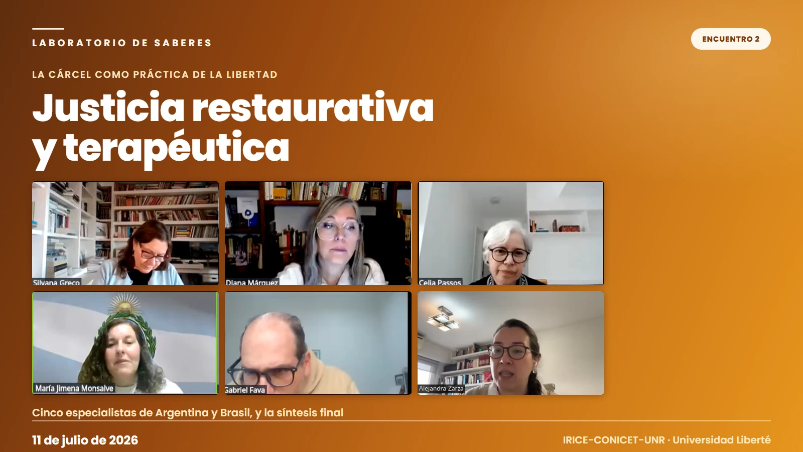 Justicia restaurativa y terapéutica: la segunda mañana del Laboratorio de Saberes