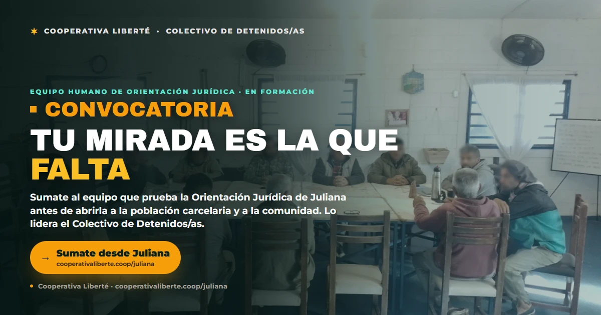 Sumate al Equipo Humano del Área de Orientación Jurídica de Juliana