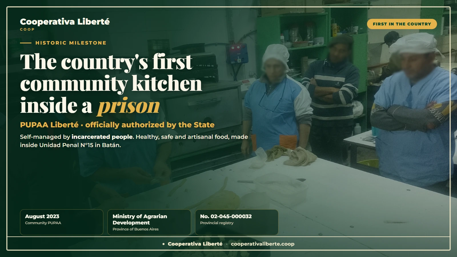 PUPAA Liberté: the first community kitchen self-managed by incarcerated people to be officially authorized in the country